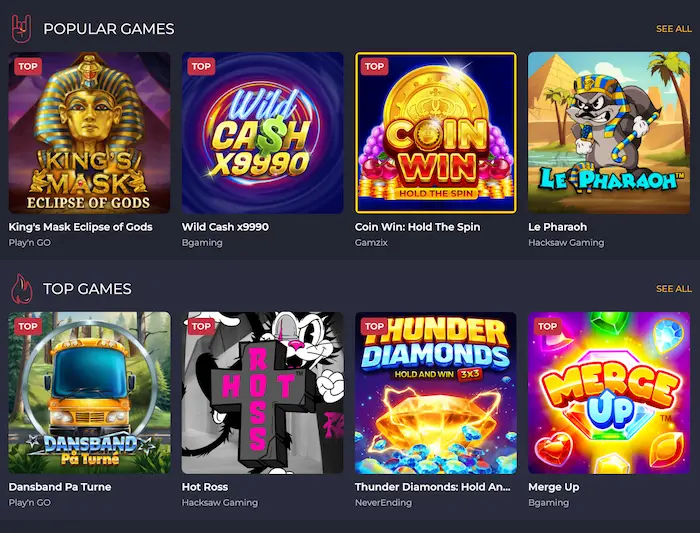 RollingSlots Casino games
